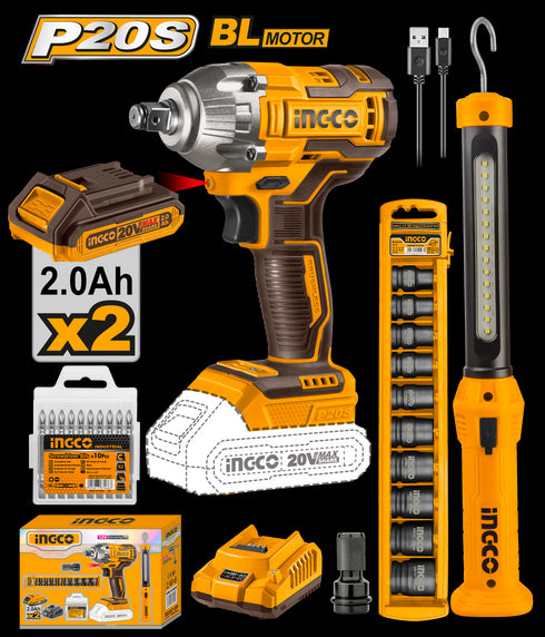 COSLI23011 AKU SET (UD. ODVIJAČ + LAMPA) SUPER INGCO