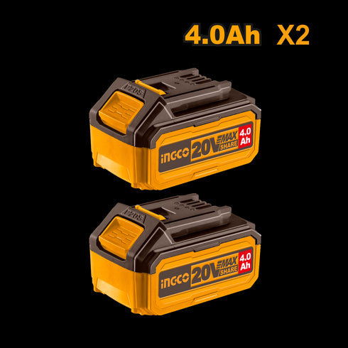 COSLI240312E SET BATERIJA 2X4AH INGCO