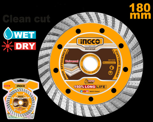 DMD031801 TURBO DIJAMANTSKI REZNI DISK 180MM INGCO