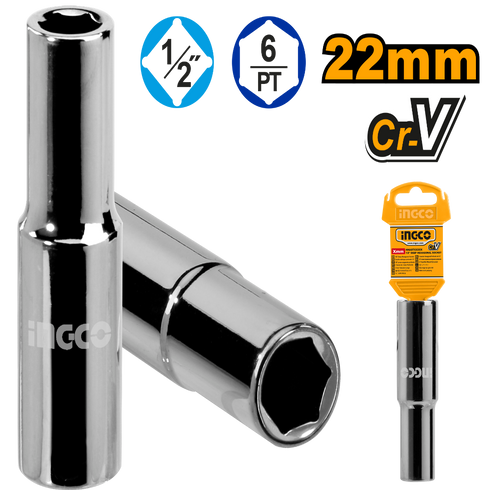 HHAST12223L PRODUŽENA GEDORA 1/2" 22mm INGCO