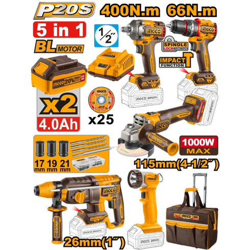 CKLI2059E SET AKU ALATA 5/1 SUPER INGCO