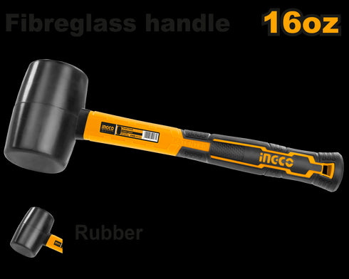 HRUH8216 ČEKIĆ GUMENI 450GR CRNI INGCO