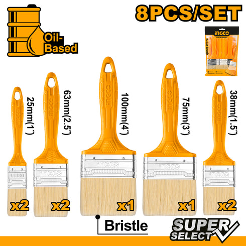 CHPTB7860801 ČETKE ZA FARBANJE 8/1 SET INGCO