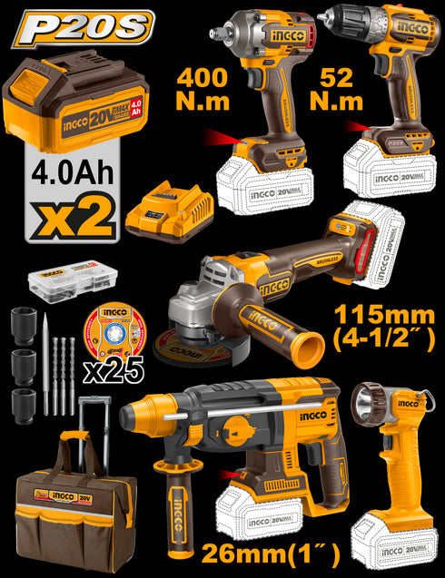 CKLI2058 SET AKU ALATA 5/1 SUPER INGCO