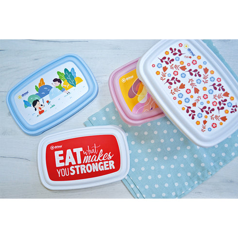 Plastična posuda za čuvanje hrane sa pregradom Stilo Deco 0.9L + 0.5L DRINA