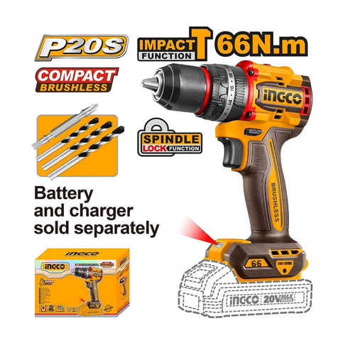 AKU UDARNA BUŠILICA CIDLI206681 66Nm 20V SOLO INGCO