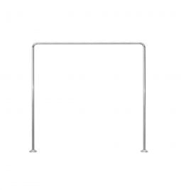 AQUASAN Šipka za tuš zavesu U 90x90x90 Hrom 301208