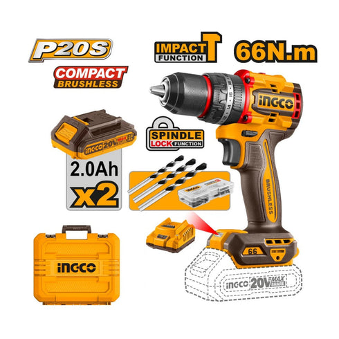 AKU UDARNA BUŠILICA CIDLI20668E 20V SUPER INGCO