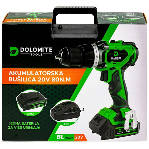 Akumulatorska bušilica 20V 80NM Brushless BC Dolomite