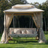 Ljuljaška gazebo bež 255x175x235cm C1098