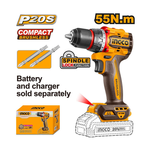 AKU. UDARNA BUŠILICA CDLI205581 55Nm 20V SOLO INGCO