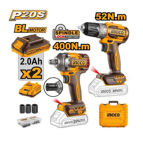 CKLI20271E AKU SET (BUŠ 52NM + ODV 400NM) SUPER INGCO