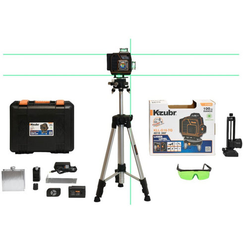 KZUBR Akumulatorski laser za nivelisanje sa stalkom KLL-G16-TQS