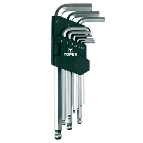 Ključevi imbus set T 1,5-10mm kuglica TOPEX 35D957