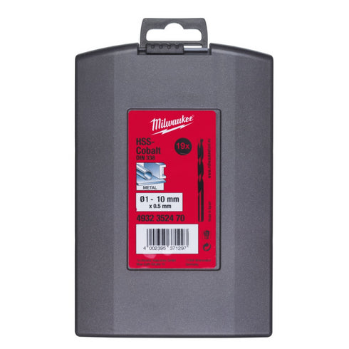 Set burgija za metal kobaltne 1-10mm HSS-CO 19kom Milwaukee 4932352470