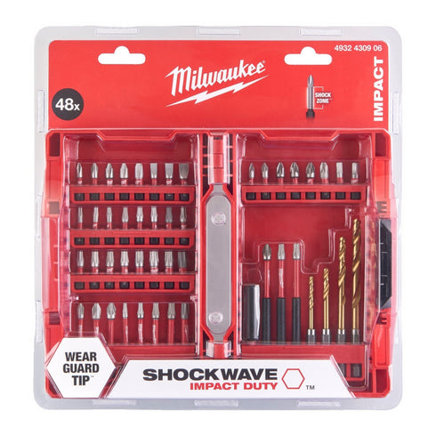 Set bitova 48kom Shockwave Milwaukee 4932430906