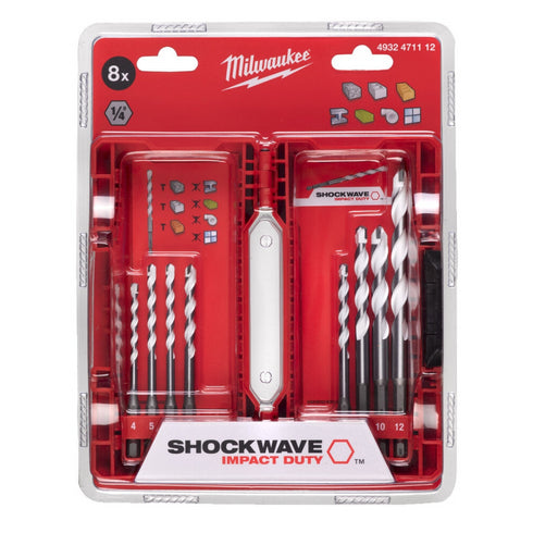 Set burgija Multimaterijal 4-12MM 8kom Hex Milwaukee 4932471112