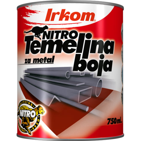 Nitro temeljna boja za metal Siva 0.75L Irkom