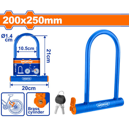 Brava za bicikl U-Lock 105x210mm WBK6125 Wadfow
