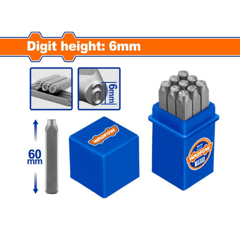 Set udarnih brojeva 6mm 9/1 WCC9596 Wadfow