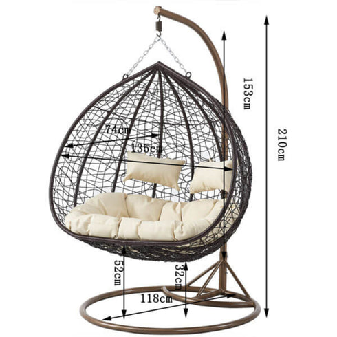 Ljuljaška jaje braon/bež F034B - Na upit