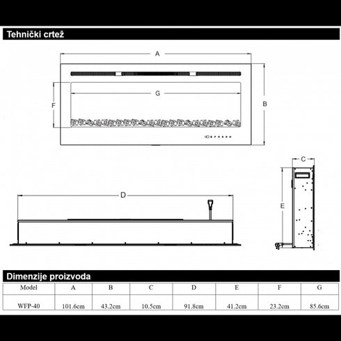 ELEKTRIČNI KAMIN WFP-40