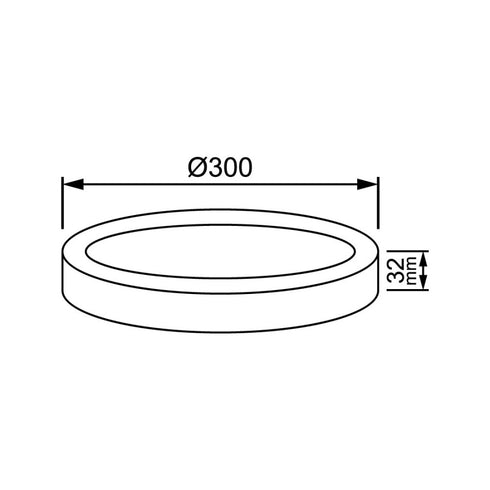 LYNCO Led panel 24W 4000K hrom nadgradni krug