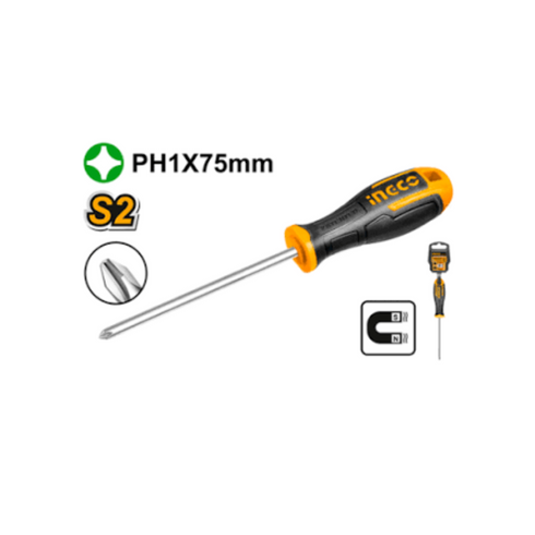 HS68PH1075 ODVIJAČ PHILLIPS PH1X75 MM INGCO