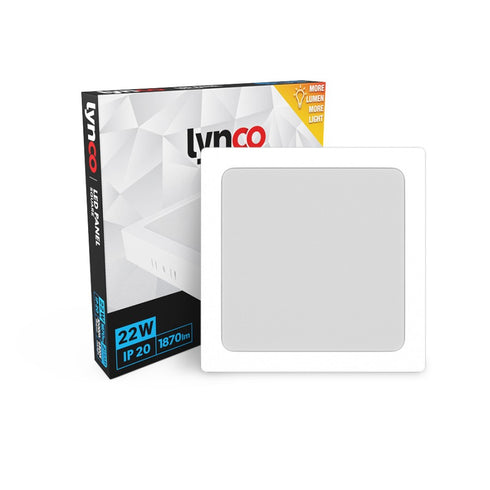 LYNCO Led panel 22W 6500K plastični nadgradna kocka