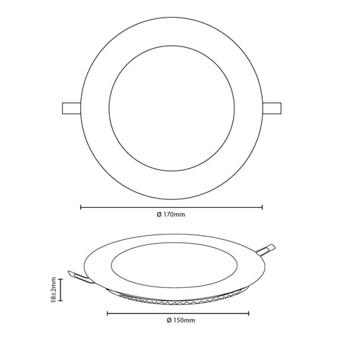 LYNCO Led panel 12W 6000K ugradni krug