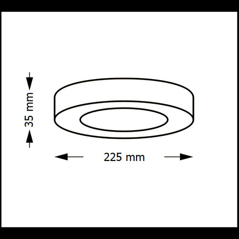 LED PANEL N/Z KNC5-18W 6500K CRNI