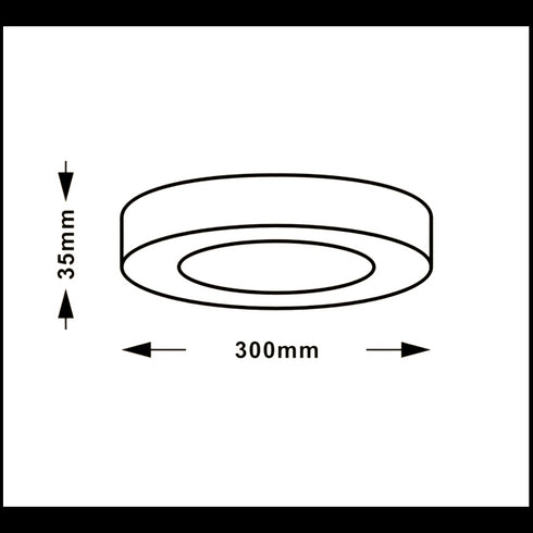 LED PANEL N/Z KNC5-24W 6500K CRNI