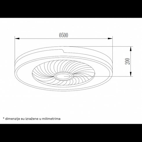 LED PLAFONJERA VENTILATOR OSD-022 60W