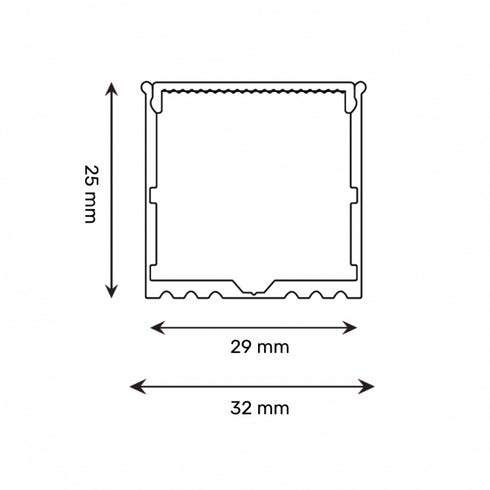 LED PROFIL LL-ALP018-R KOMPLET CRNI