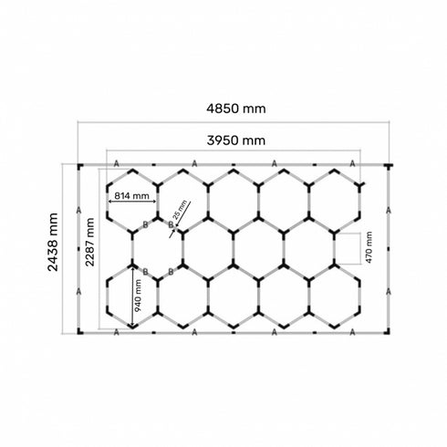 LED SVETILJKA HEKSAGON RX101 615W 6500K