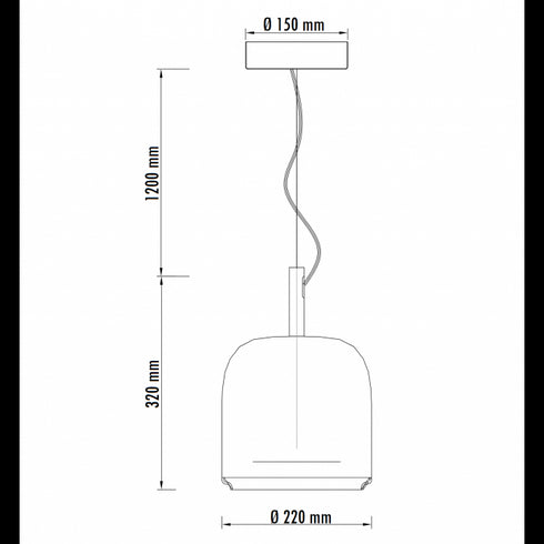 LUNA LUSTER 24W 3000K MESING