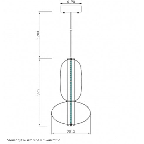 LUNA VISILICA 20W 3000K HROM