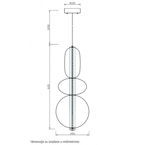 LUNA VISILICA 30W 3000K HROM