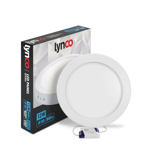 LYNCO Led panel 12W 6000K nadgradni krug