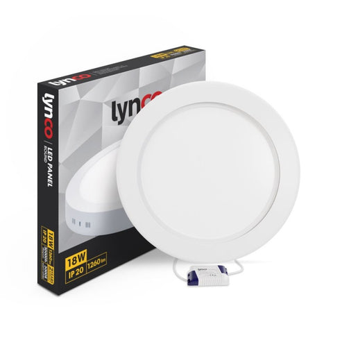 LYNCO Led panel 18W 3000K nadgradni krug