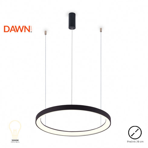 Vesta visilica LED 60W 3000K CRNA