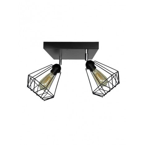 RUSTIK 140 PLAFONSKA SVETILJKA 2XE27 CRNA