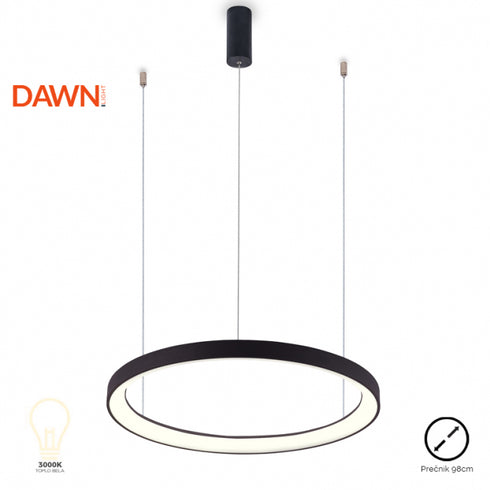 Visilica 80W, 3000K crna