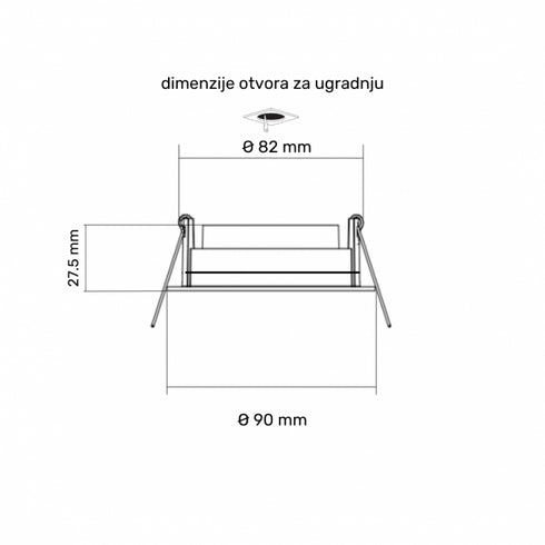 ROZETNA 716 1*GU10 BELA IP20