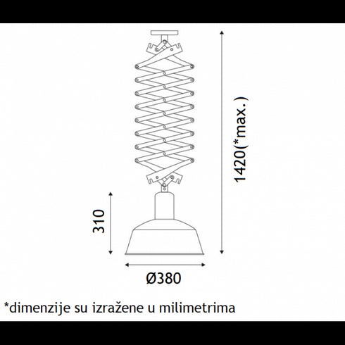 RUSTIK VISILICA 1*E27 BLACK/GOLD