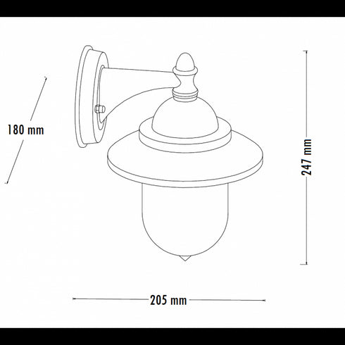 Zidna svetiljka 1*E27