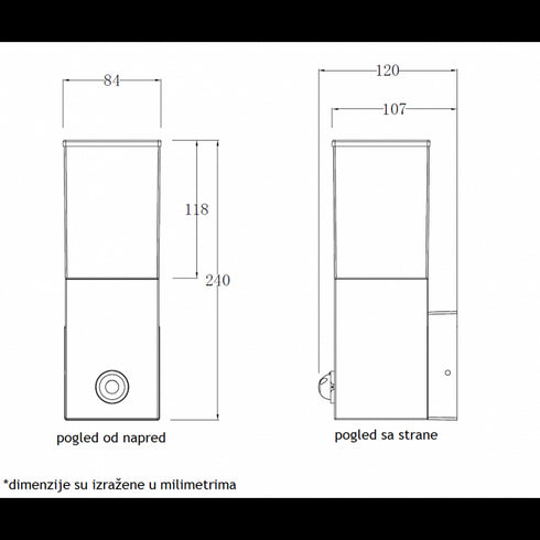 SVETILJKA JM-4606 ZIDNA SENZOR
