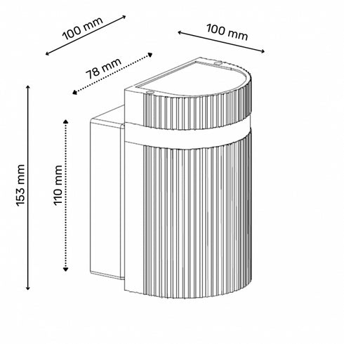 SVETILJKA JM-5101 ZIDNA CRNA