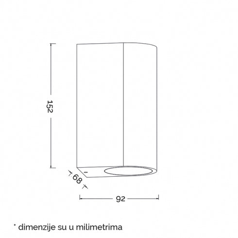 Svetiljka W10402 ZIDNA 2*GU10