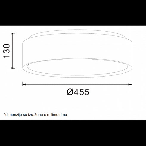 VESTA 241 PLAFONSKA SVETILJKA LED 32W 3000K bela